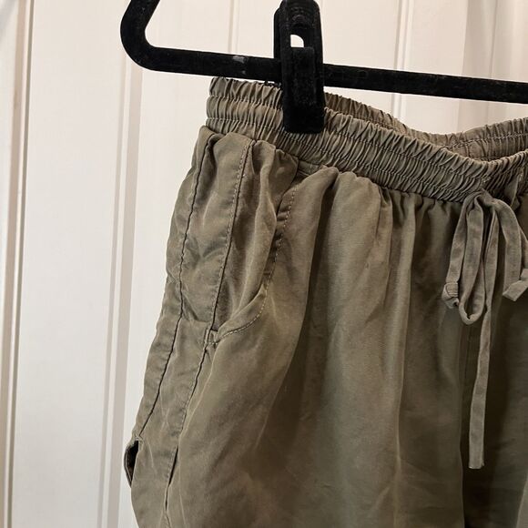 Wishlist High Waisted Shorts with Drawstring Womens Size S Army Olive Green - Picture 3 of 9